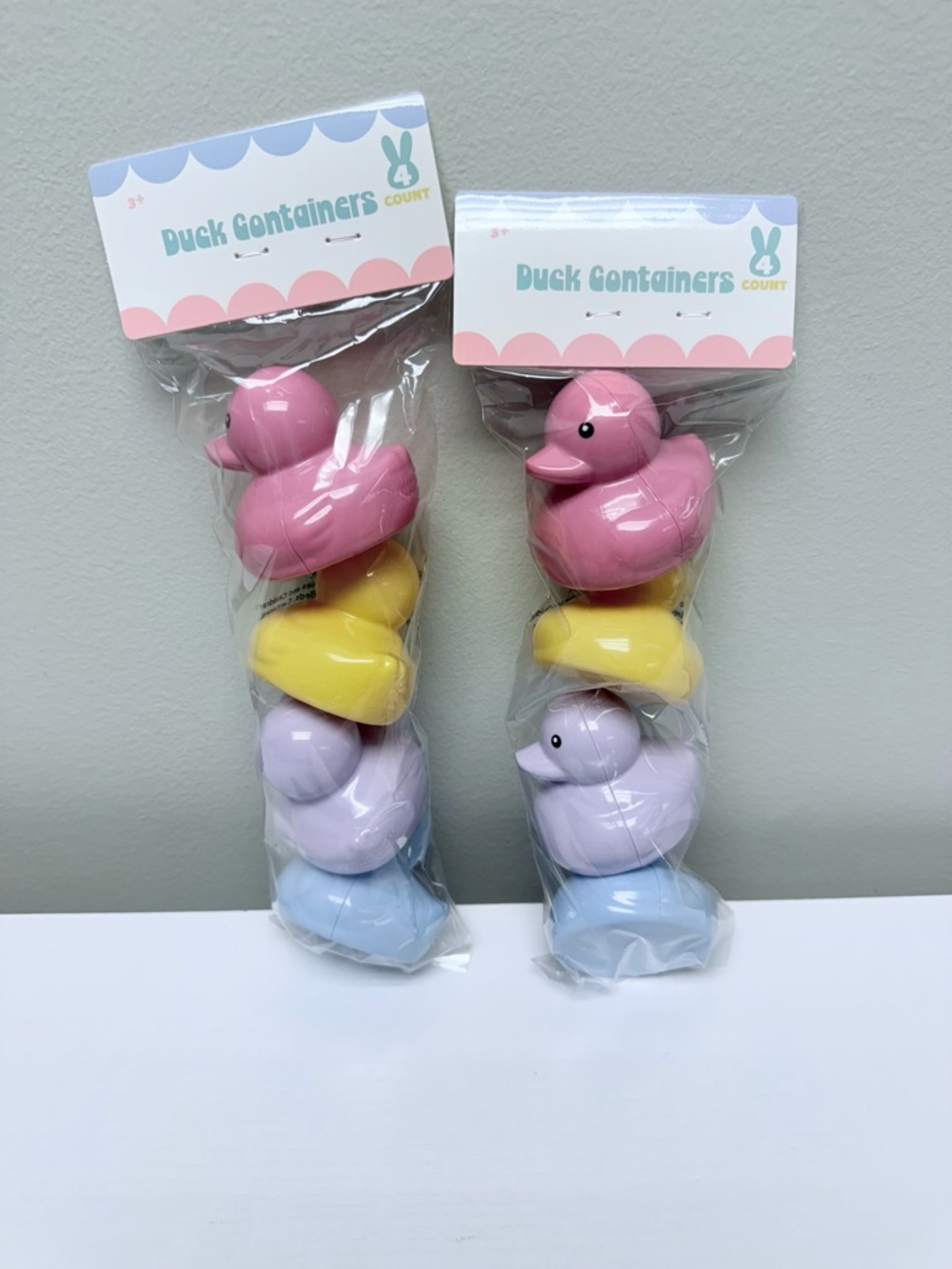 New Target Bullseye Playground Set of 8 Duck Shaped Pastel Containers